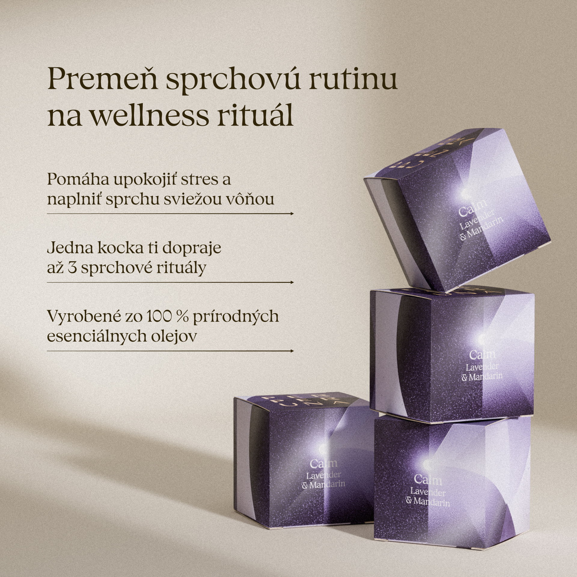 Calm – Cub aromatic pentru duș